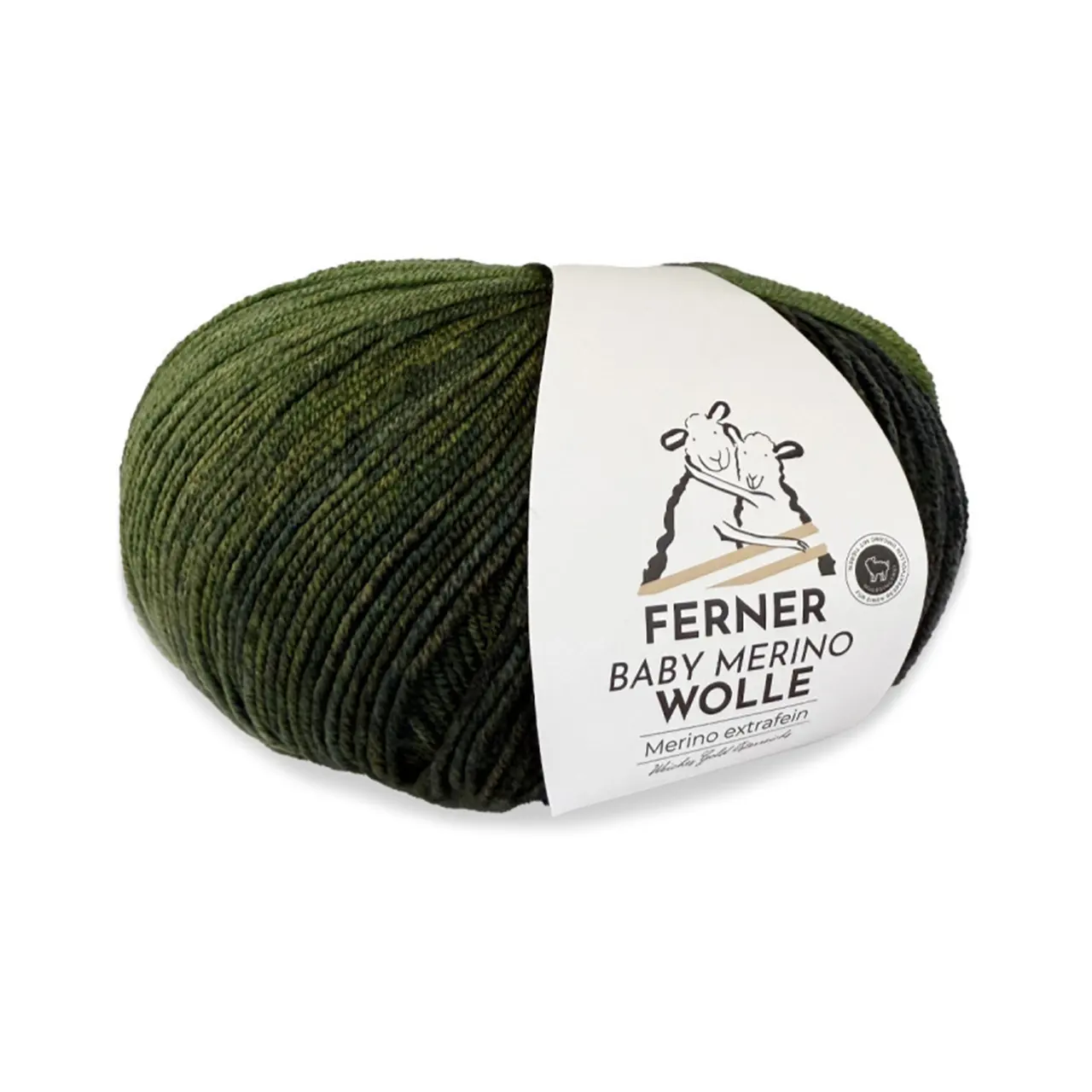 Baby Merino BM8 Grün-Dunkelgrün von Ferner Wolle. Eine exquisit weiche Wolle von Merinoschafen in Österreich hergestellt.