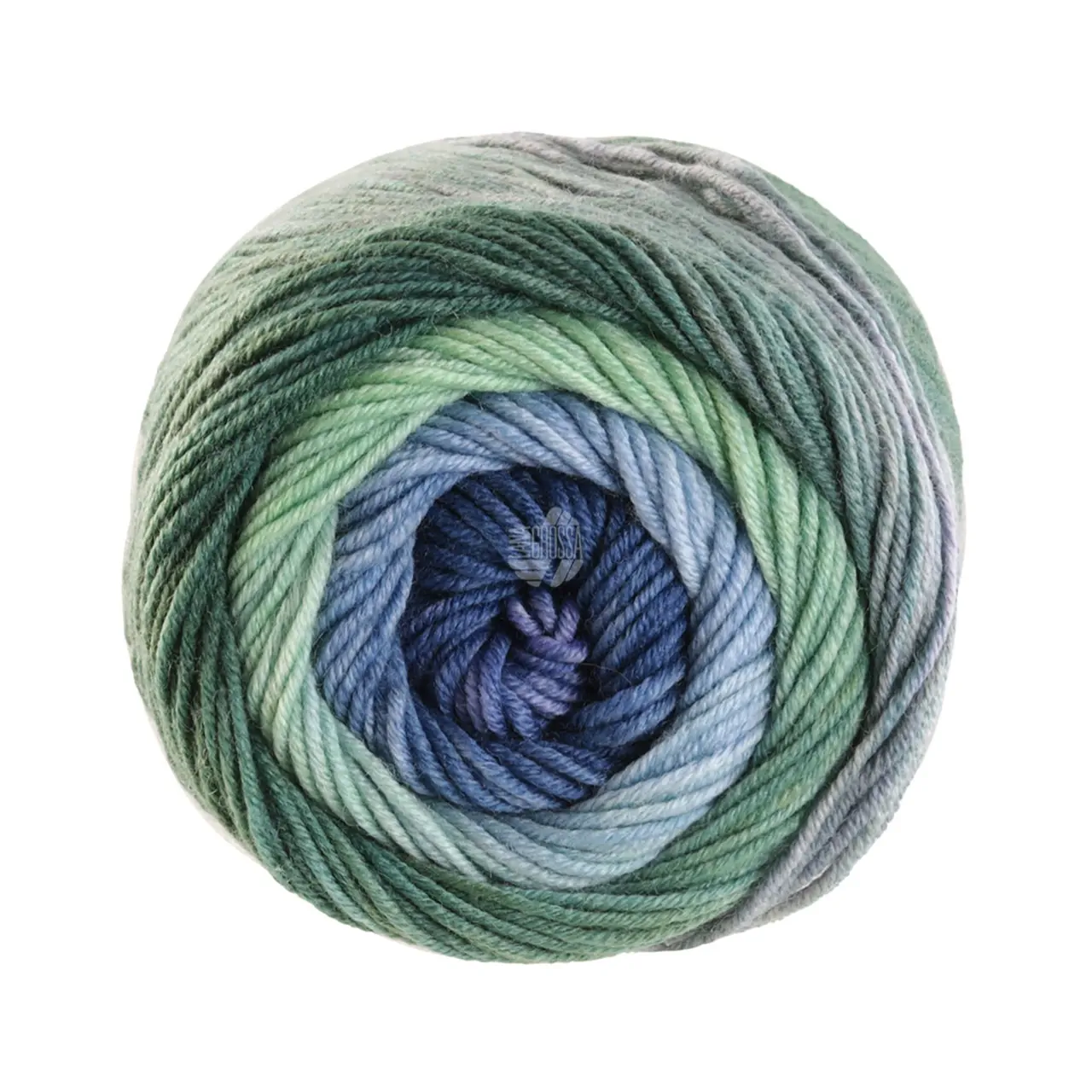 Cool Wool Big Color 4038 Grün-/Hell-/Dunkelgrau/Anthrazit/Schiefergrau von Lana Grossa. Extrafeine Merinowolle waschmaschinenfest und filzfrei