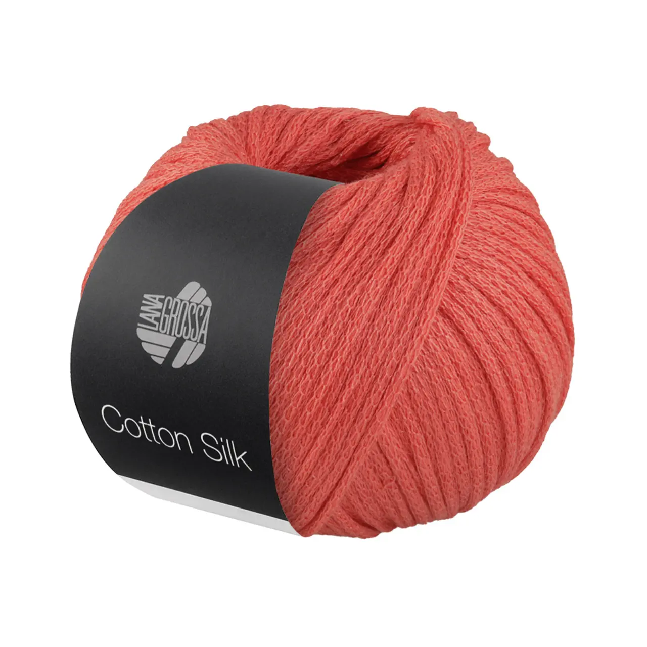 Cotton Silk 6 Koralle von Lana Grossa. Edles Effektgarn aus Maulbeerseide gefüllt mit Baumwolle
