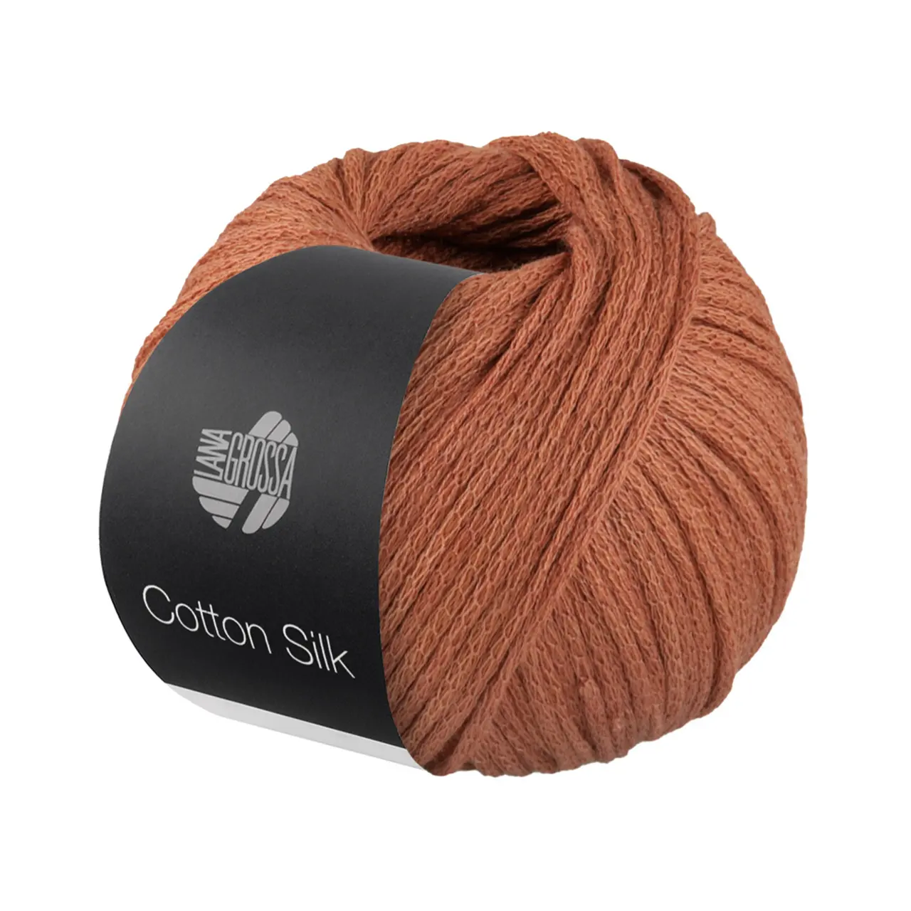 Cotton Silk 8 Goldbraun von Lana Grossa. Edles Effektgarn aus Maulbeerseide gefüllt mit Baumwolle
