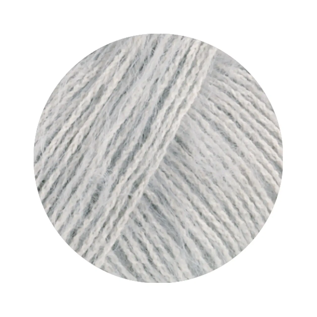 Finito 14 Silbergrau/Creme von Lana Grossa. Sommerliches Flauschgarn mit Baumwolle