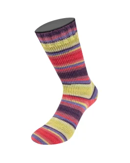 <span class="yarn-title">Landlust die Sockenwolle</span> <span class="yarn-color">127 Lavendel/<wbr>Rot/<wbr>Hell-/<wbr>Weißgrün/<wbr>Gelb/<wbr>Tomatenrot/<wbr>Mauve/<wbr>Aubergine Gestreift</span>