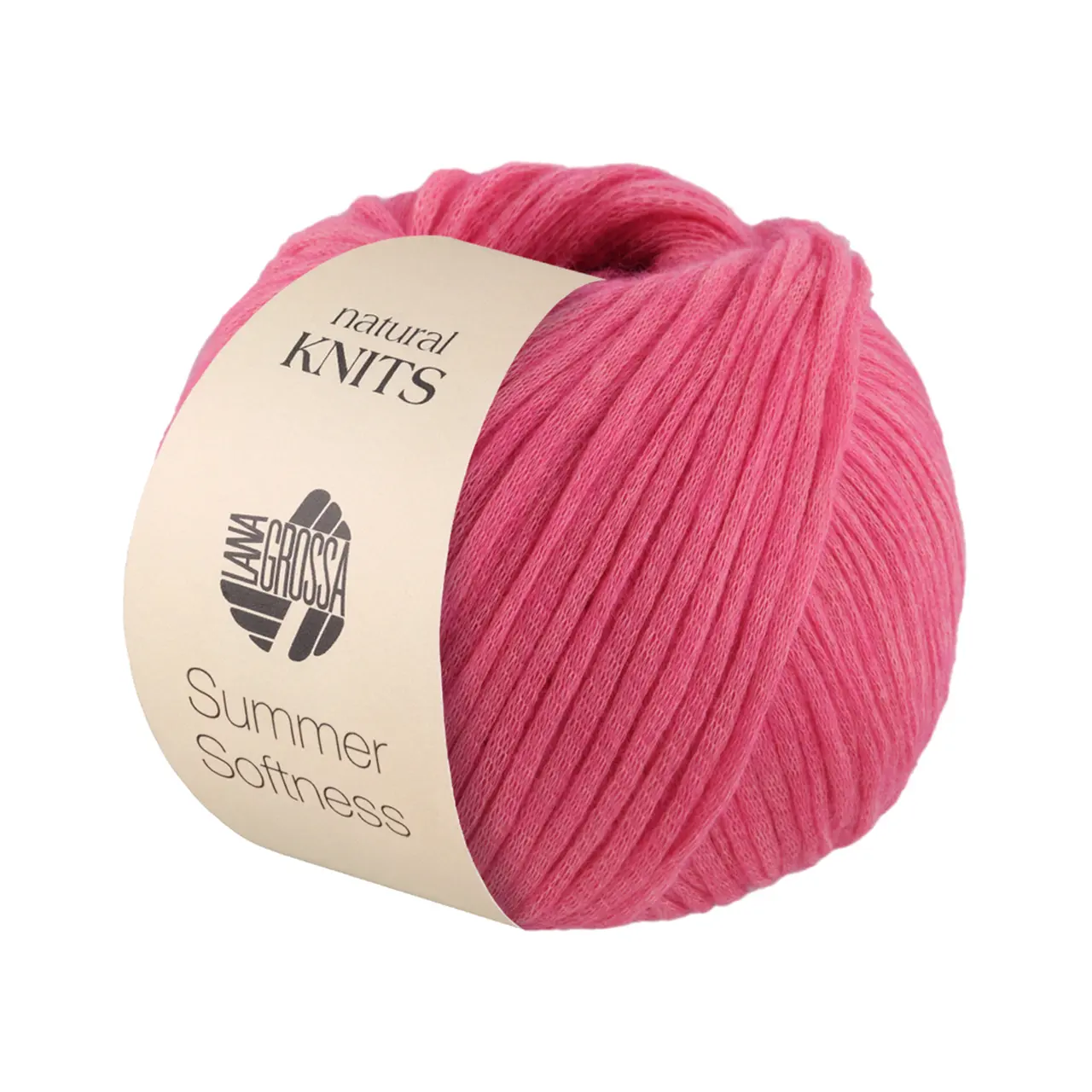 Summer Softness 8 Pink von Lana Grossa. Zartes Baumwollschlauchgarn voluminös gefüllt mit flauschigen Merinofasern