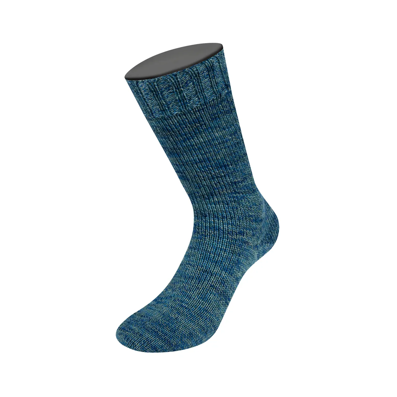 Vintage Socks 1014 Marine/Türkis/Grau/Nachtblau Meliert von Lana Grossa. Hochwertiges Sockengarn mit Merinowolle und mit Ton in Ton Farbeffekt