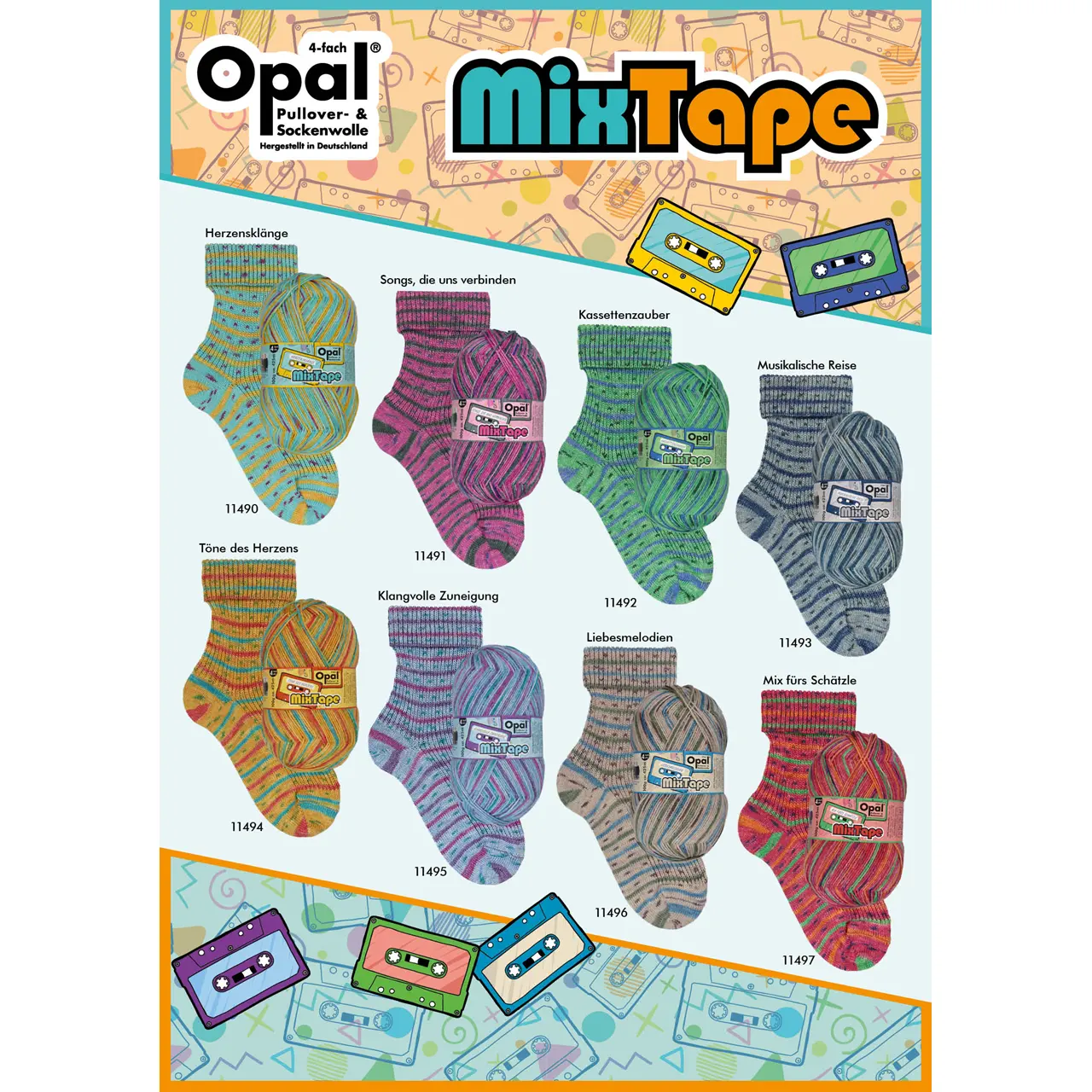 Opal Mixtape 11497 Mix fürs Schätzle von Opal. Farbenfrohe Inspirationen aus der kreativen Musikwelt verbunden mit der bewährten Opal-Qualität.