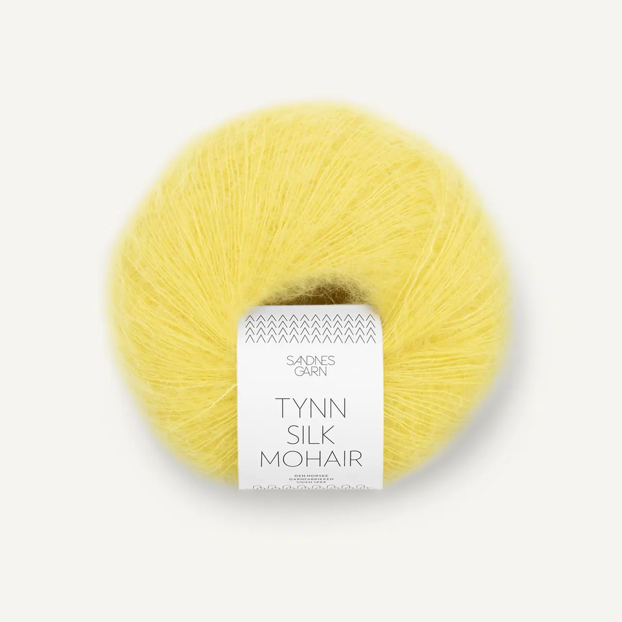 Tynn Silk Mohair 9004 Lemon von Sandnes Garn. Eine weiche und luxuriöse Mischung aus feinstem Mohair Wolle und Seide.