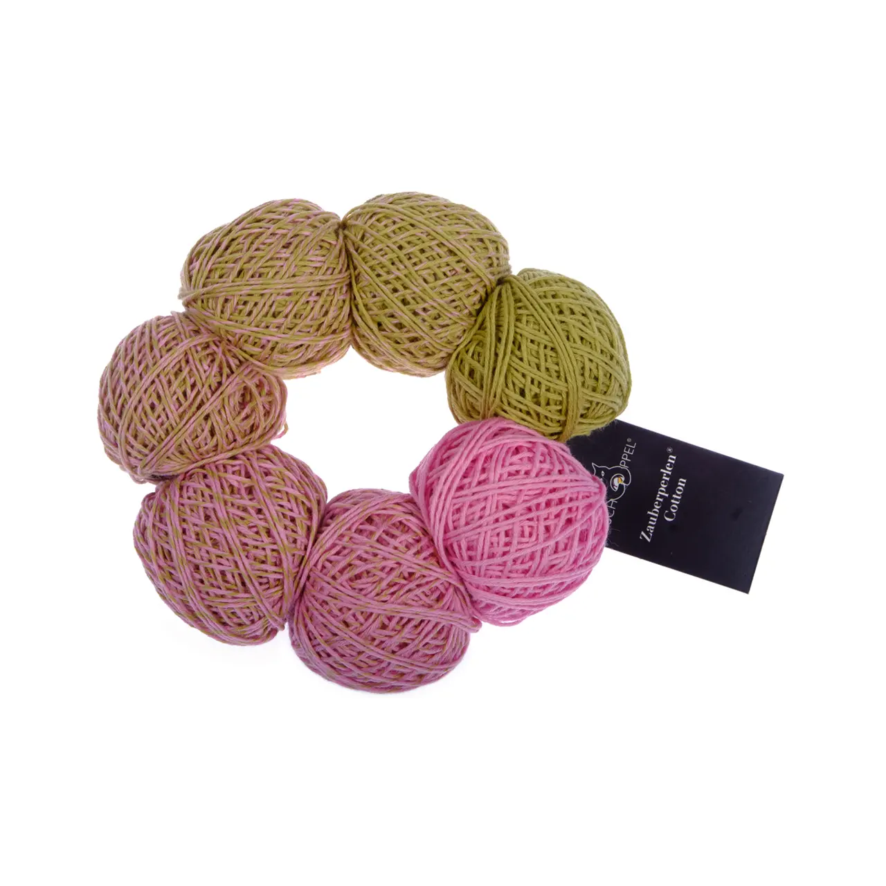 Zauberperlen® Cotton 2485 Adagio von Schoppel. Ein Malkasten aus Baumwolle. Ihr individuelles Farbspiel entsteht durch das Verbinden der Miniknäuel.