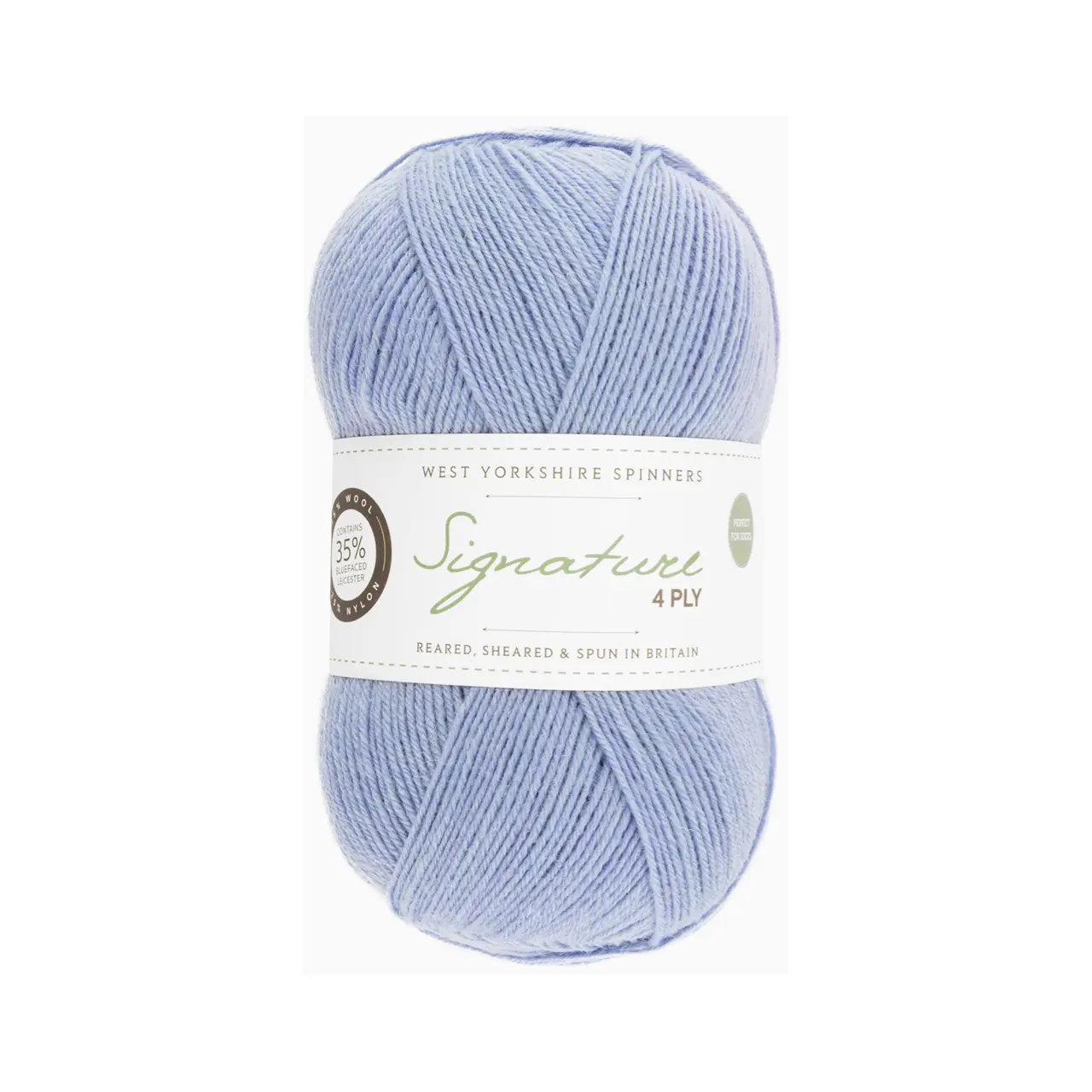 Signature 4-Fach 325 Cornflower von West Yorkshire Spinners. Sehr weiches und strapazierfähiges Garn aus hochwertigen Materialien mit außergewöhnlicher Vielseitigkeit ideal für Socken Schals und Tücher mit schönem Fall. Erhältlich in vielen kräftigen bis natürlichen Unifarben aber auch als selbststreifende Variante inspiriert von leuchtenden Cocktailfarben. Mehrfach als „Bestes Sockengarn“ ausgezeichnet.