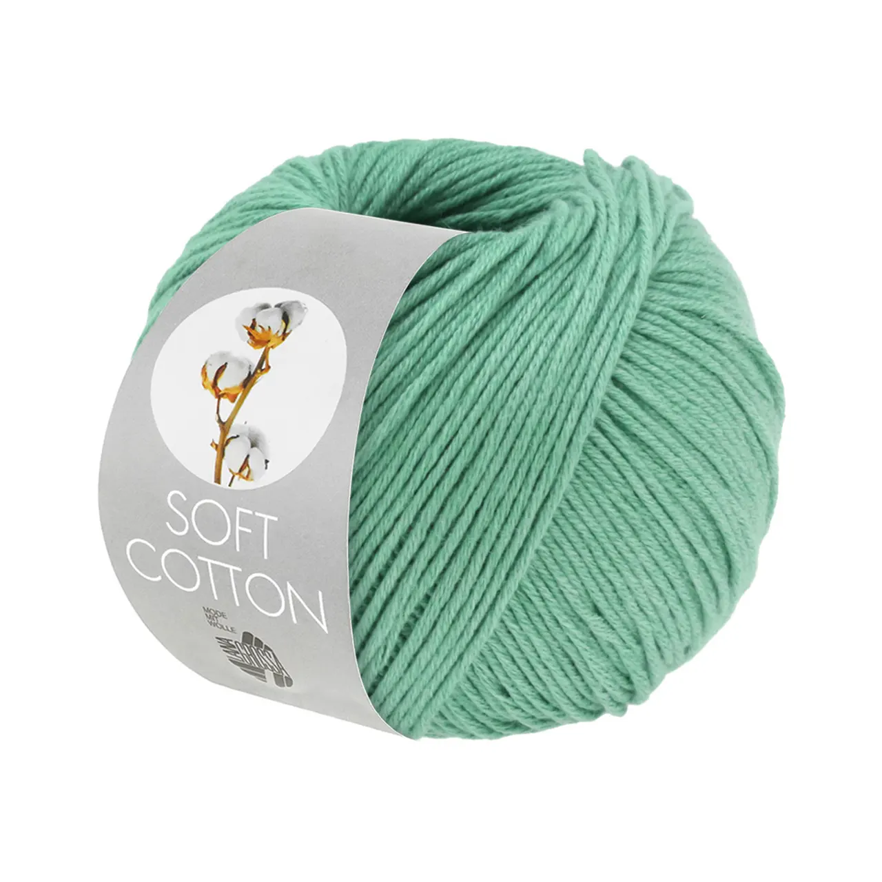 Soft Cotton Uni 57 Aqua von Lana Grossa. Weiches Baumwollgarn mit modernem Mikrofaseranteil