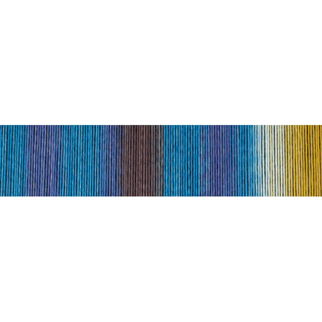 Zauberball® Cotton 2623 Frühaufsteher von Schoppel. Europäisches Baumwollgarn aus griechischem Anbau. Wasser- und resourcenschonende Herstellung in der EU. Der komplette Farbumfang kann länger als ein Knäuel sein.