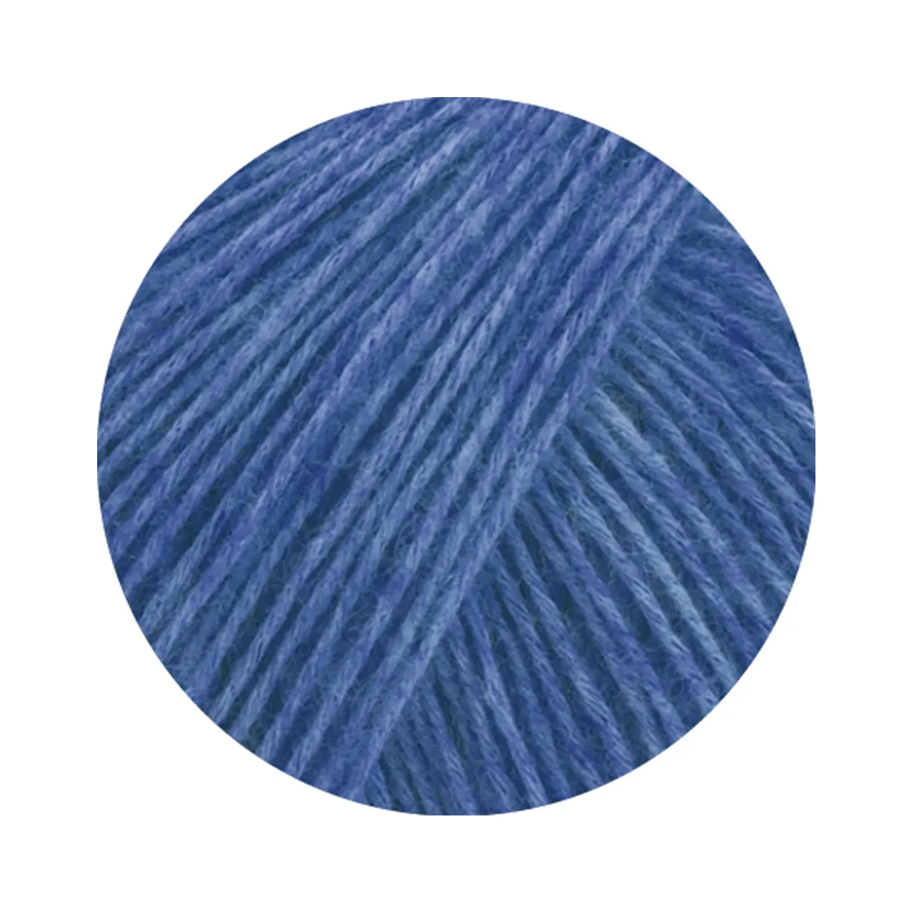 Ecopuno 213 Enzianblau von Lana Grossa. Edle Netzgarnstruktur aus Baumwolle gefüllt mit Merino/Alpaka