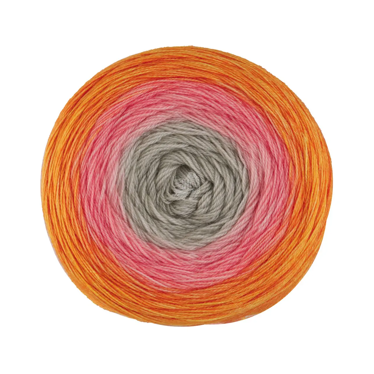 Merino Lace Aquarell 13 Graubeige/Lachs/Erika/Orange von Lana Grossa. Extrafeine Merinowolle in Lace-Garnstärke im Farbverlauf bedruckt