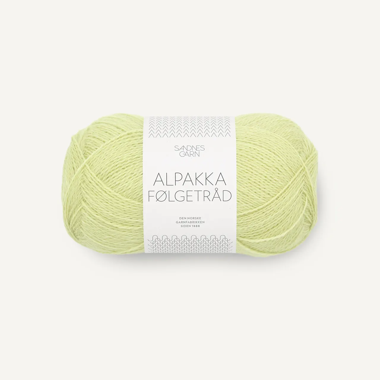 Alpakka Følgetråd 9523 Lime Punch von Sandnes Garn. Ein Beilaufgarn aus reiner Alpaka-Schurwolle