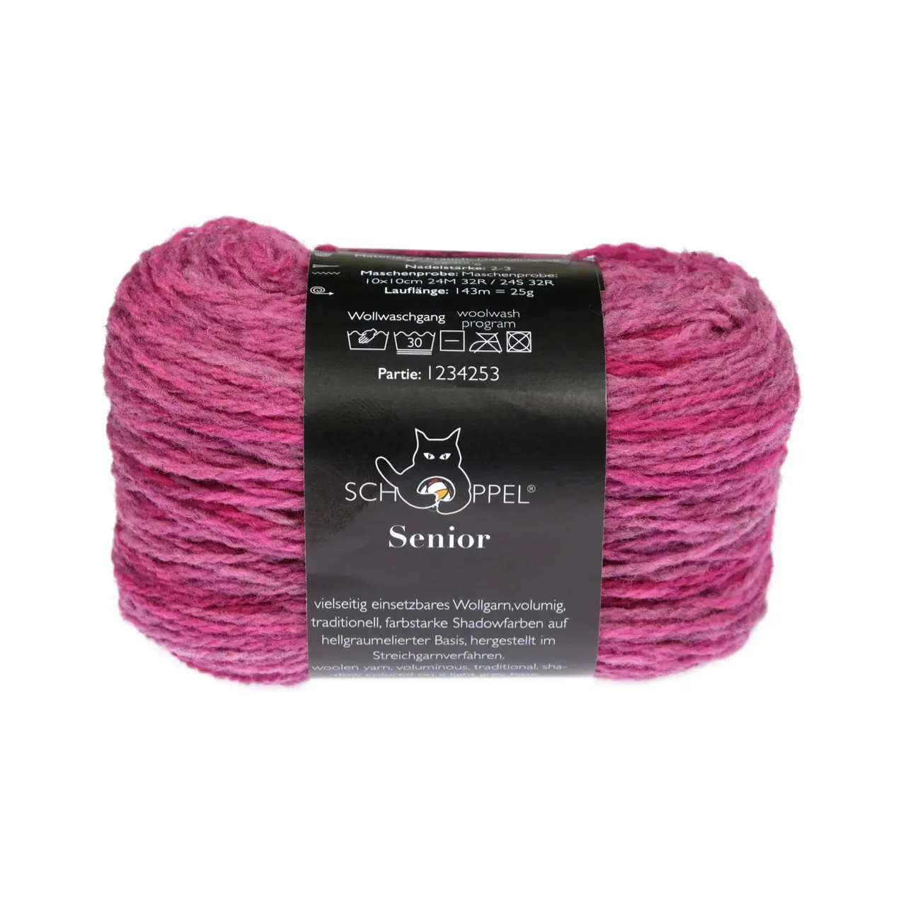 Senior 2604 Softpink Inspiration Dibadu von Schoppel. vielseitig einsetzbares Wollgarnvolumig traditionell farbstarke Shadowfarben auf hellgraumelierter Basis hergestellt im Streichgarnverfahren.