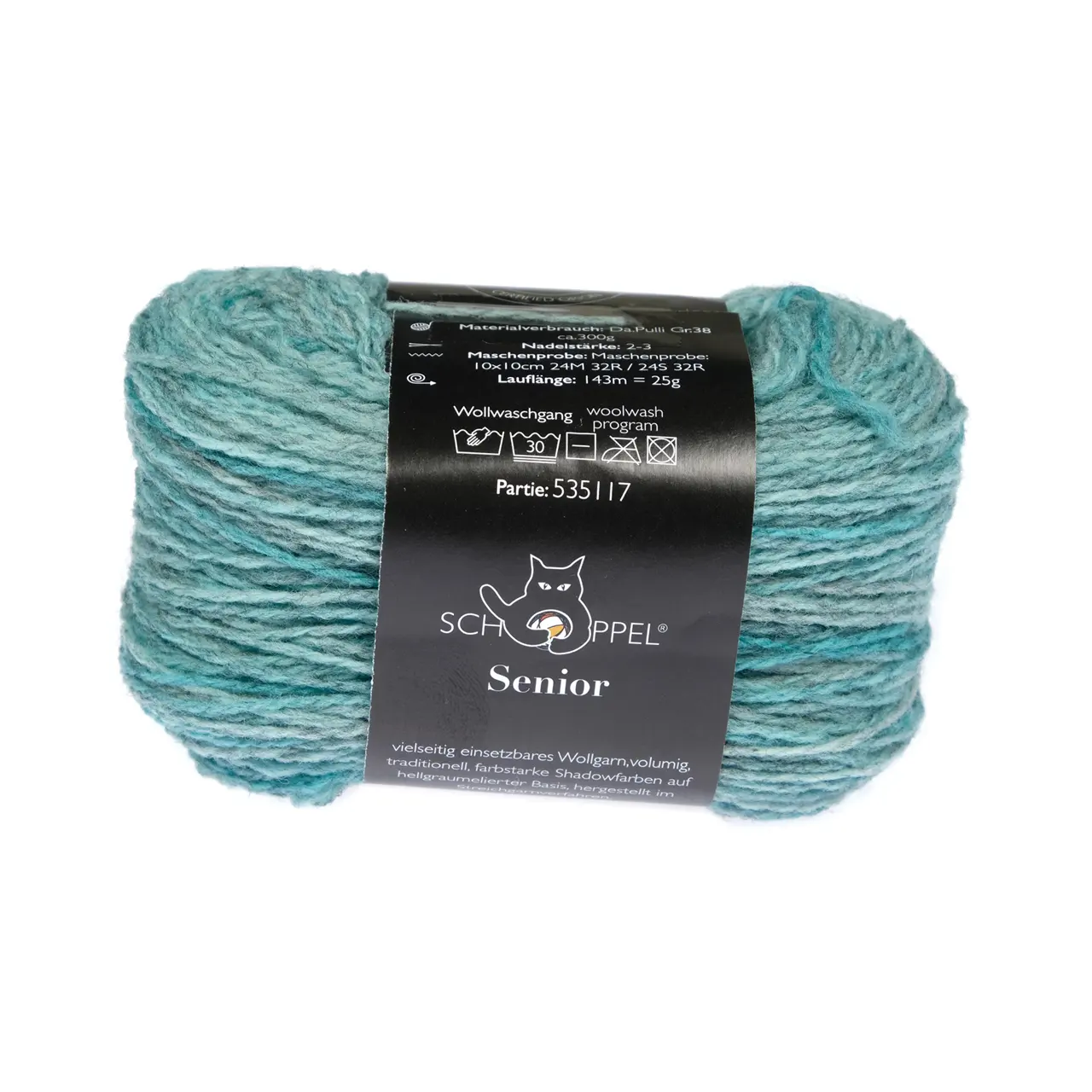 Senior 2610 Eisbonbon Inspiration Dibadu von Schoppel. vielseitig einsetzbares Wollgarnvolumig traditionell farbstarke Shadowfarben auf hellgraumelierter Basis hergestellt im Streichgarnverfahren.
