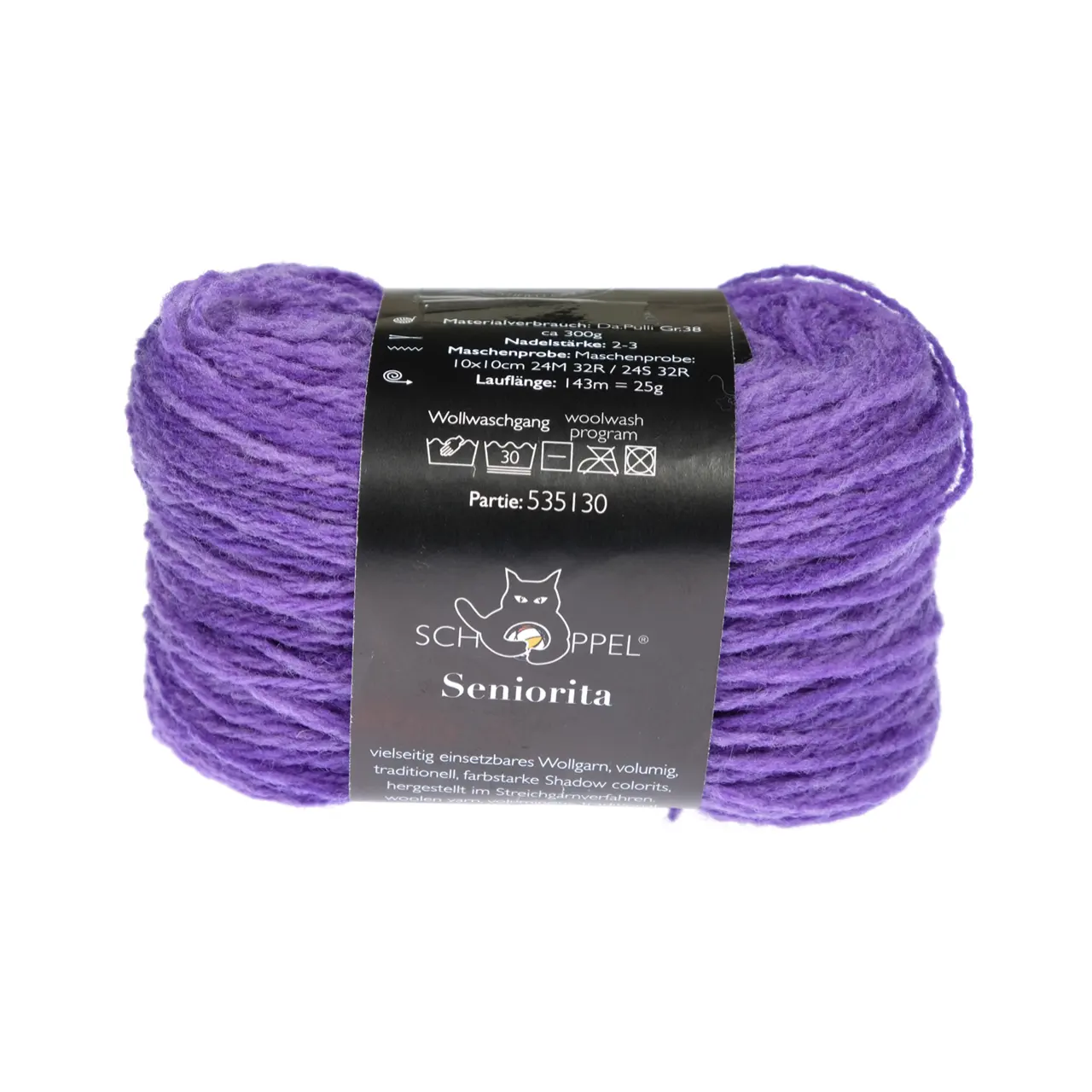 Seniorita 2618 Purpurwolke Inspiration Dibadu von Schoppel. vielseitig einsetzbares Wollgarn volumig traditionell farbstarke Shadow colorits hergestellt im Streichgarnverfahren.