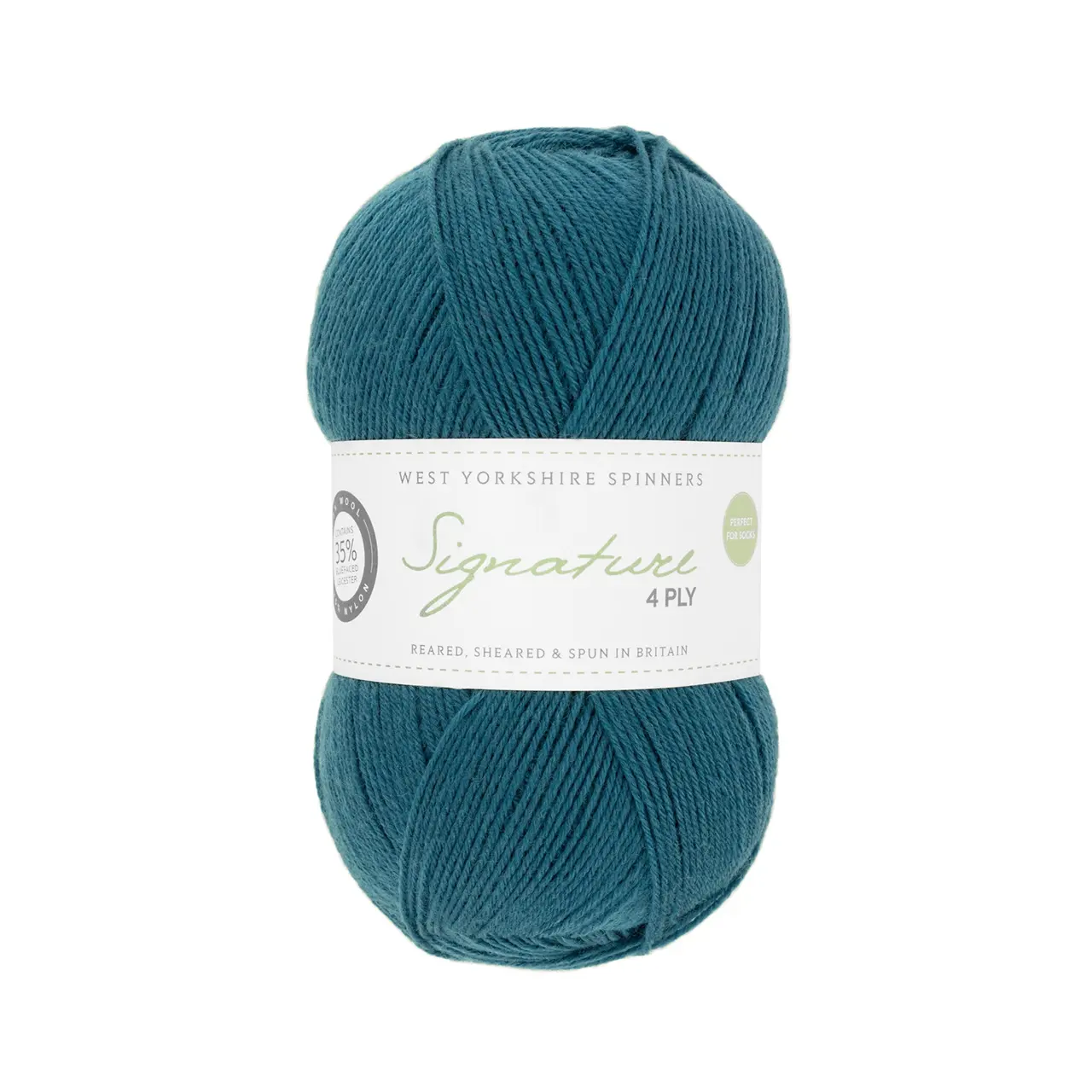 Signature 4-Fach 1007 Pacific von West Yorkshire Spinners. Sehr weiches und strapazierfähiges Garn aus hochwertigen Materialien mit außergewöhnlicher Vielseitigkeit ideal für Socken Schals und Tücher mit schönem Fall. Erhältlich in vielen kräftigen bis natürlichen Unifarben aber auch als selbststreifende Variante inspiriert von leuchtenden Cocktailfarben. Mehrfach als „Bestes Sockengarn“ ausgezeichnet.