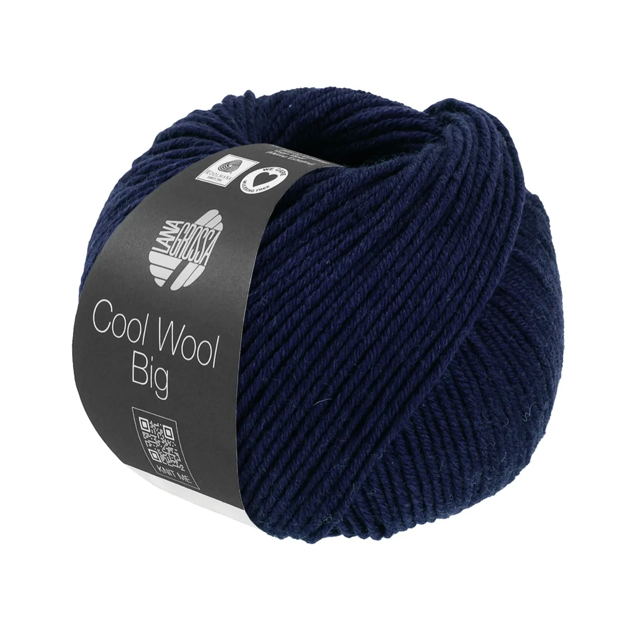 Cool Wool Big Mélange 1694 Nachtblau Meliert von Lana Grossa. Extrafeine Merinowolle waschmaschinenfest und filzfrei