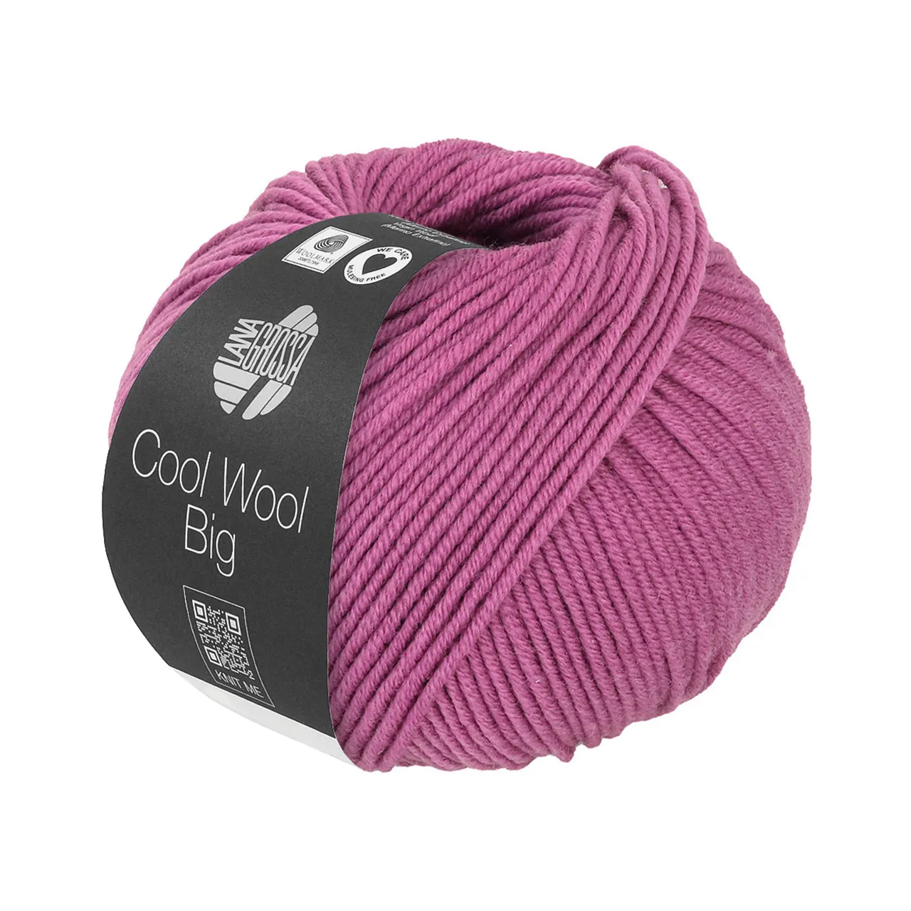 Cool Wool Big Uni 1031 Pink von Lana Grossa. Extrafeine Merinowolle waschmaschinenfest und filzfrei