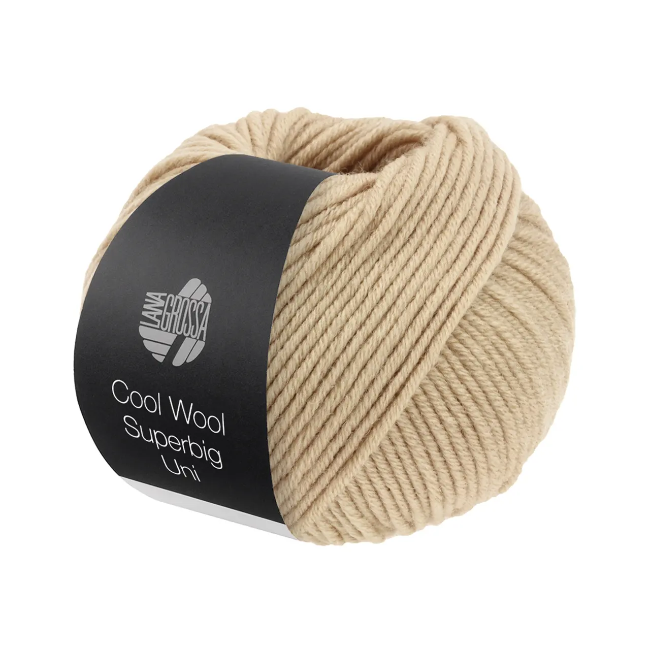 Cool Wool Superbig Uni 36 Elfenbein von Lana Grossa. Pure extrafeine Merinowolle waschmaschinenfest und filzfrei