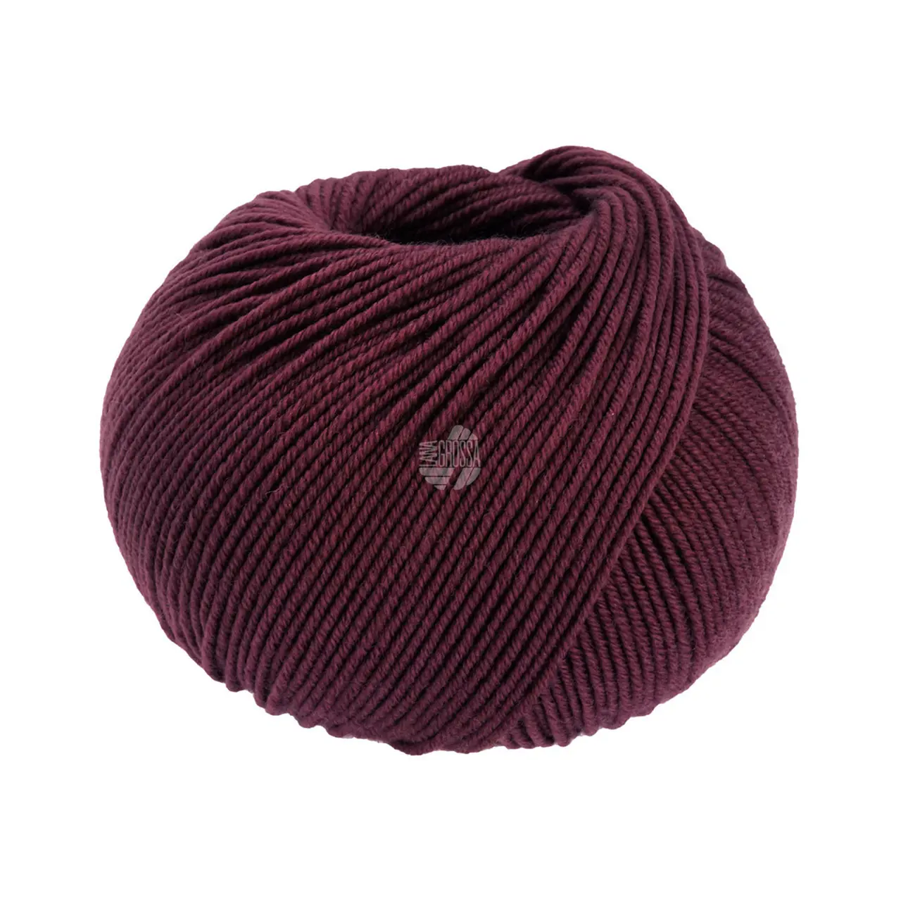 Cool Wool Uni 2118 Burgund von Lana Grossa. Extrafeine Merinowolle waschmaschinenfest und filzfrei