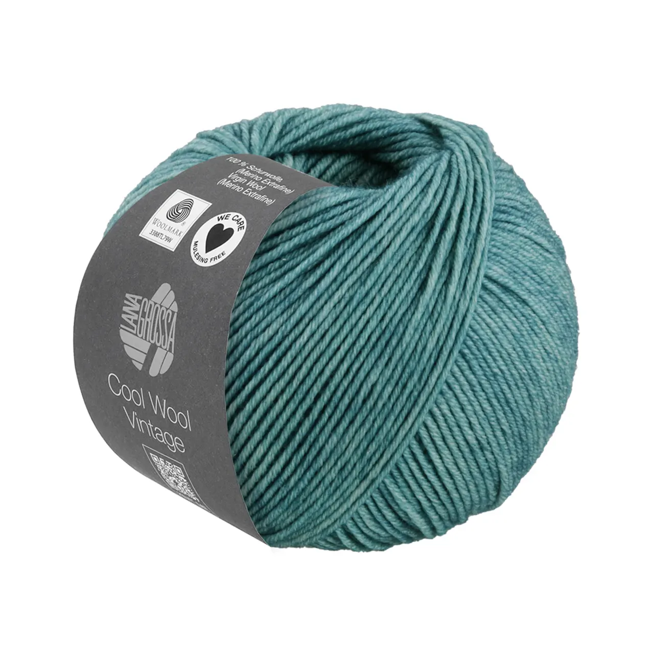 Cool Wool Vintage 7379 Petrol von Lana Grossa. Merinoklassiker mit Ton-in-Ton Farbeffekt - Für größere einfarbige Projekte empfehlen wir jeweils m