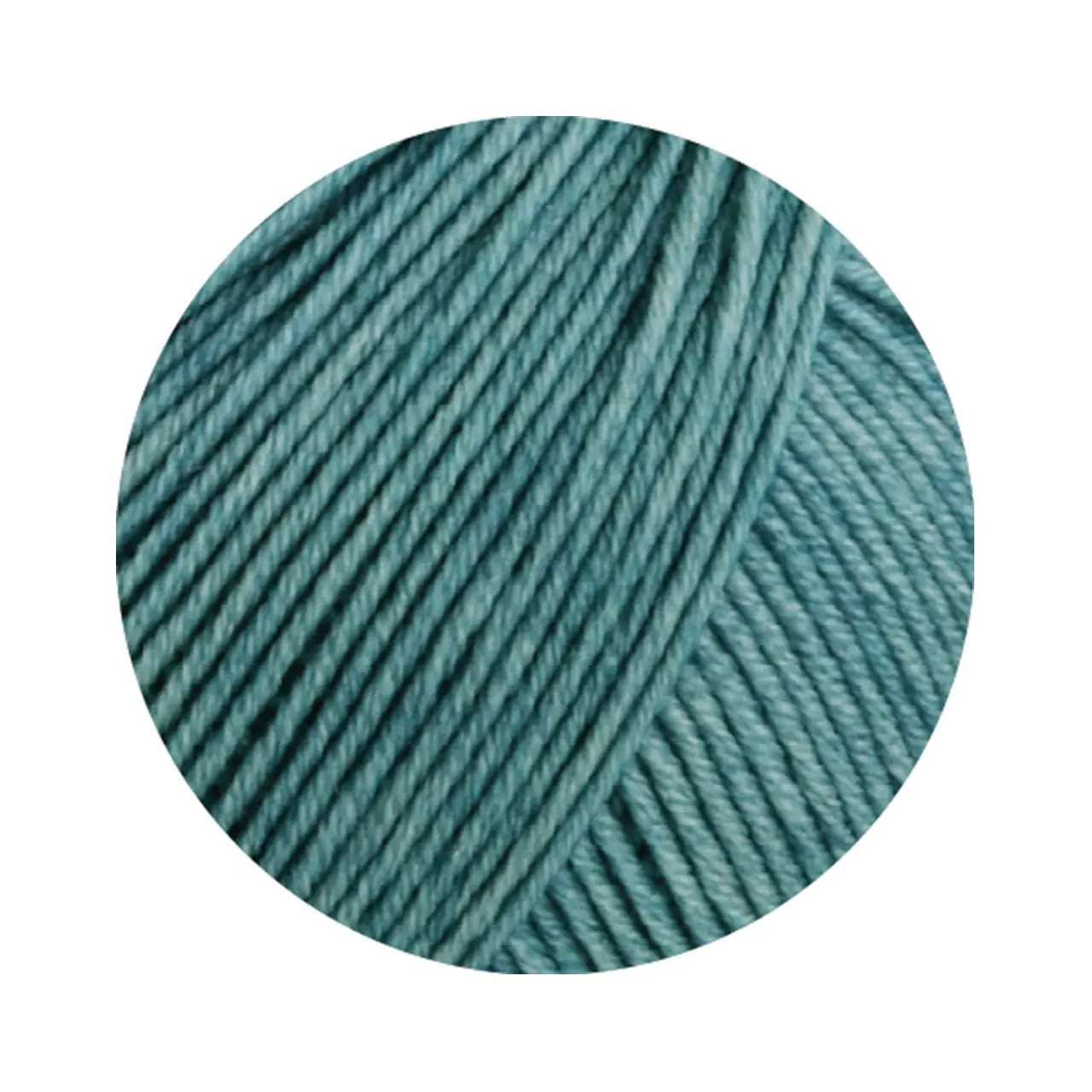 Cool Wool Vintage 7379 Petrol von Lana Grossa. Merinoklassiker mit Ton-in-Ton Farbeffekt - Für größere einfarbige Projekte empfehlen wir jeweils m