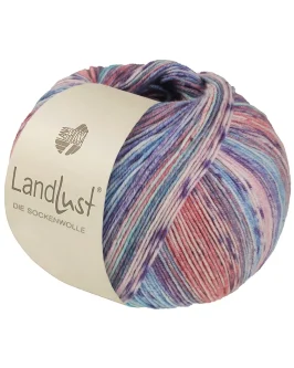 <span class="yarn-title">Landlust die Sockenwolle Seide</span> <span class="yarn-color">334 Türkis/<wbr>Himmelblau/<wbr>Violett/<wbr>Rosa/<wbr>Lachs/<wbr>Grau-/<wbr>Zartrosa Gestreift</span>