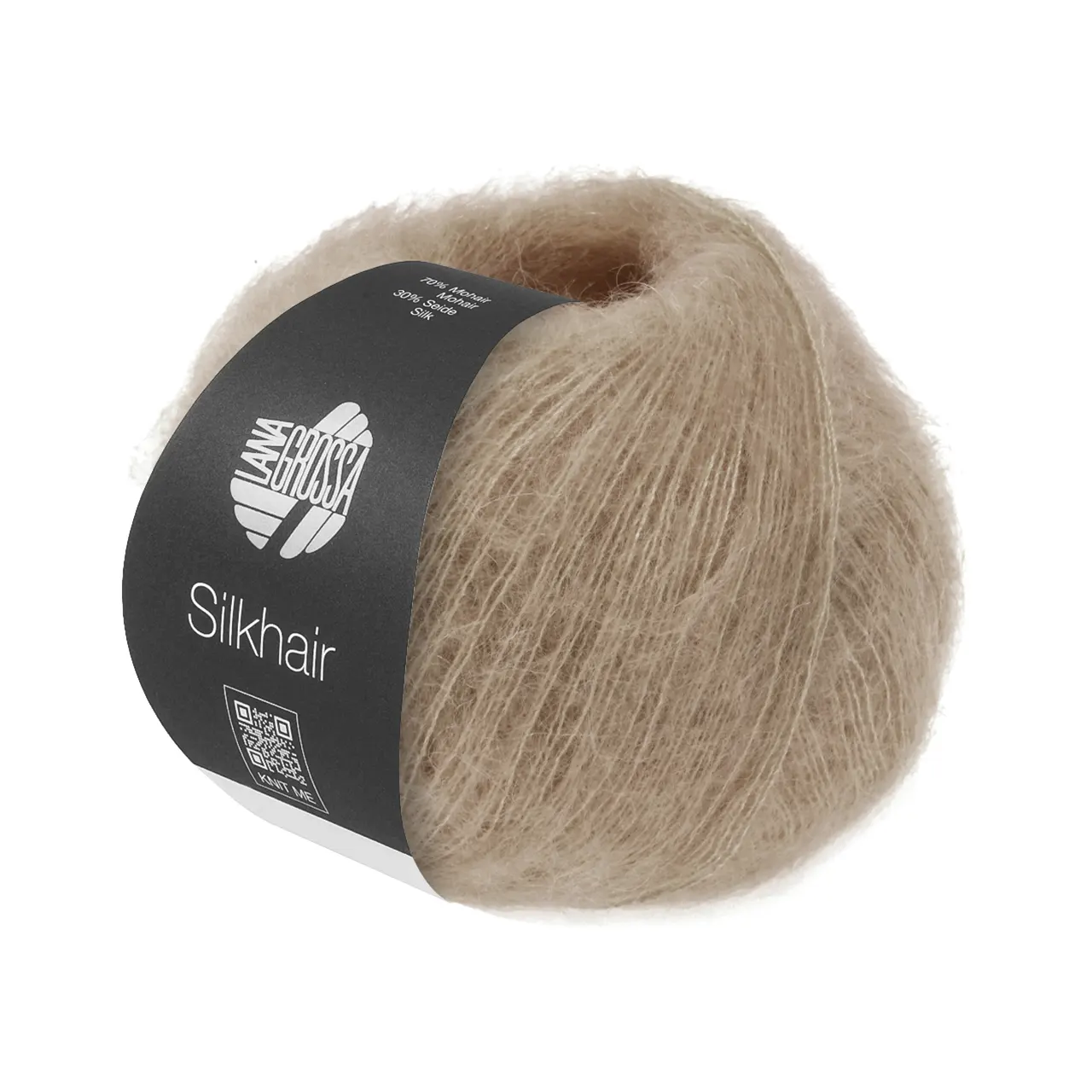 Silkhair Uni 220 Beige von Lana Grossa. Feines Lace-Garn aus Superkid Mohair mit Seide