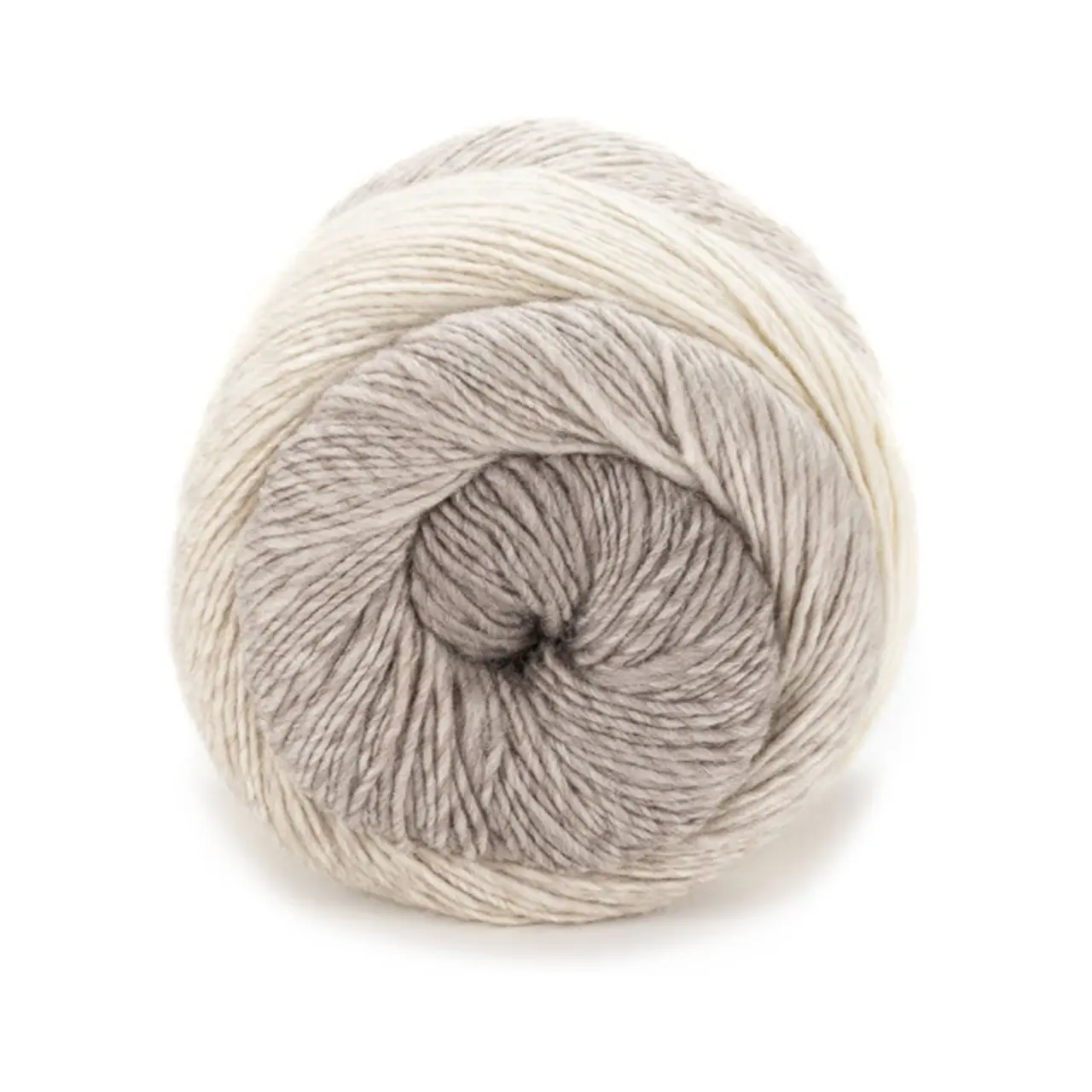 Poema Cashmere 107 Natur/Beige/Grau von Laines Du Nord. Hier vereint sich die edelste Faser Kaschmir mit feinster Premium-Merinowolle um das eleganteste Gedicht des Strick-Universums zu komponieren.