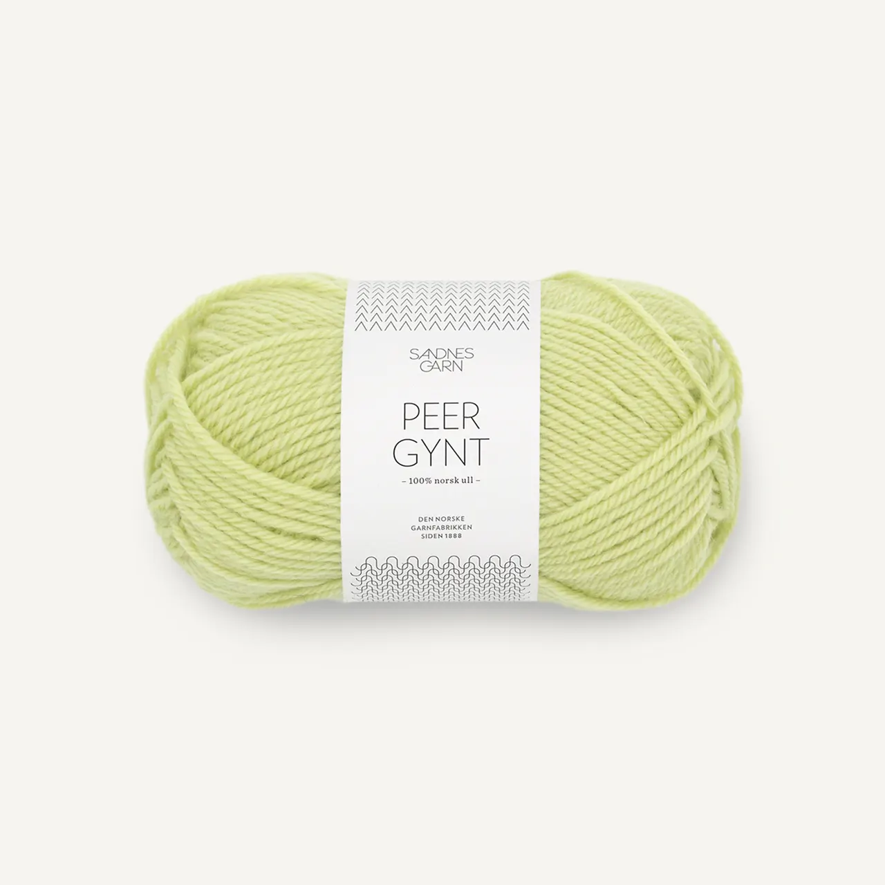 Peer Gynt 9523 Lime Punch von Sandnes Garn. Norwegische Wolle ist leicht und warm und trotzdem robust.