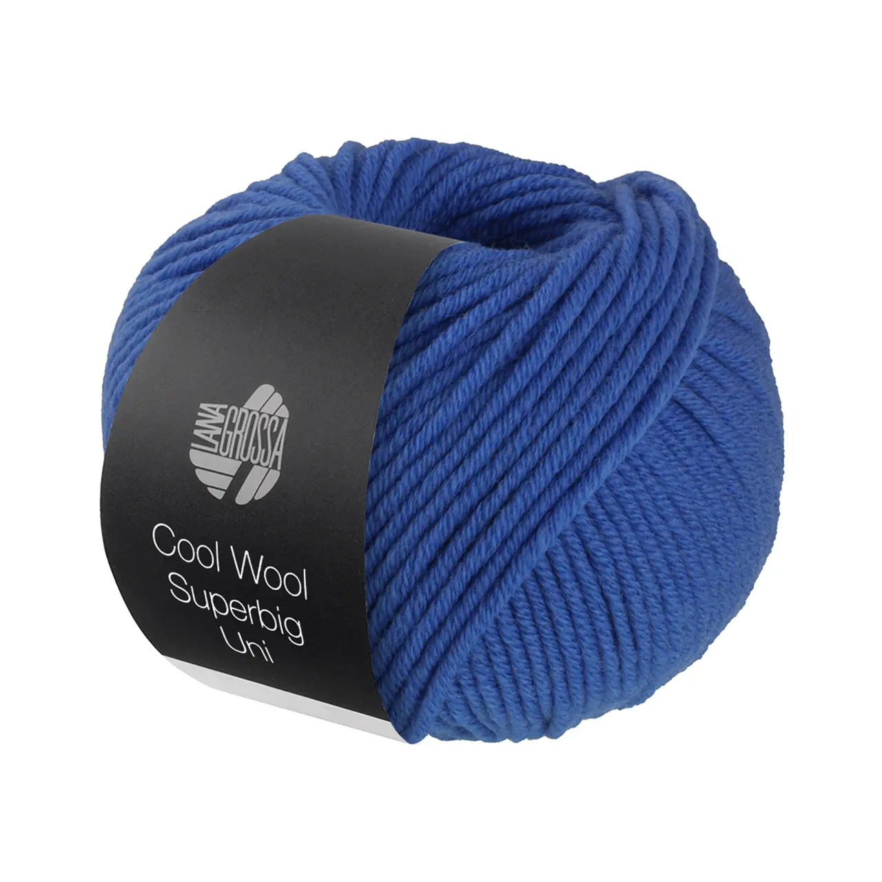 Cool Wool Superbig Uni 15 Blau von Lana Grossa. Pure extrafeine Merinowolle waschmaschinenfest und filzfrei