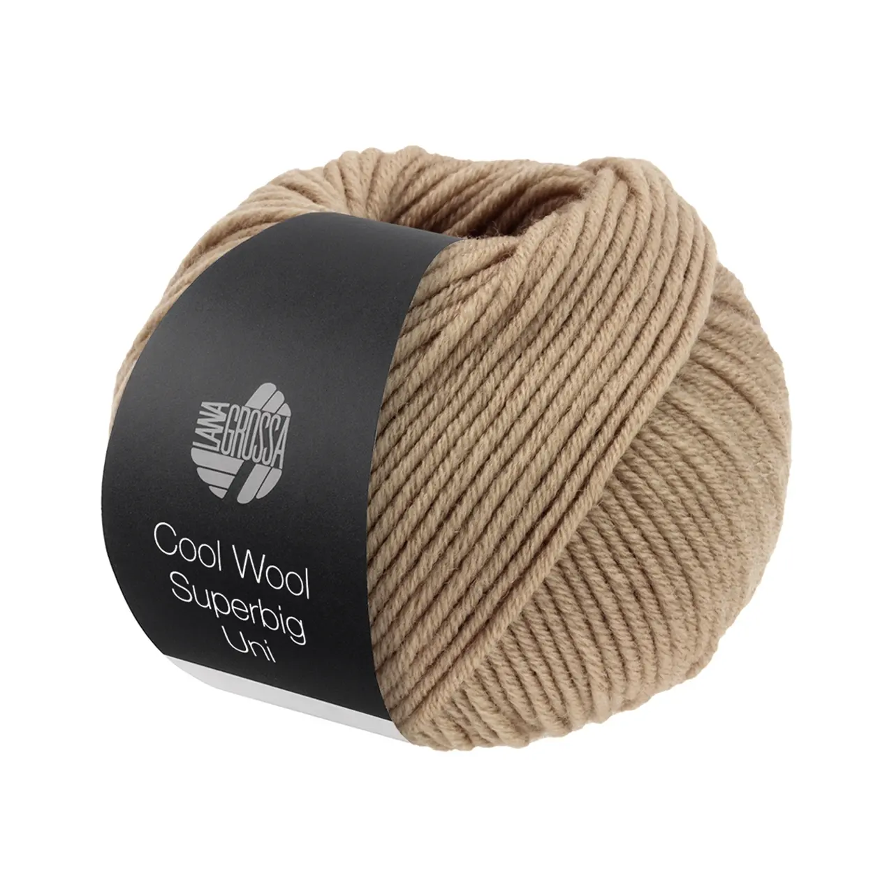 Cool Wool Superbig Uni 37 Beige von Lana Grossa. Pure extrafeine Merinowolle waschmaschinenfest und filzfrei