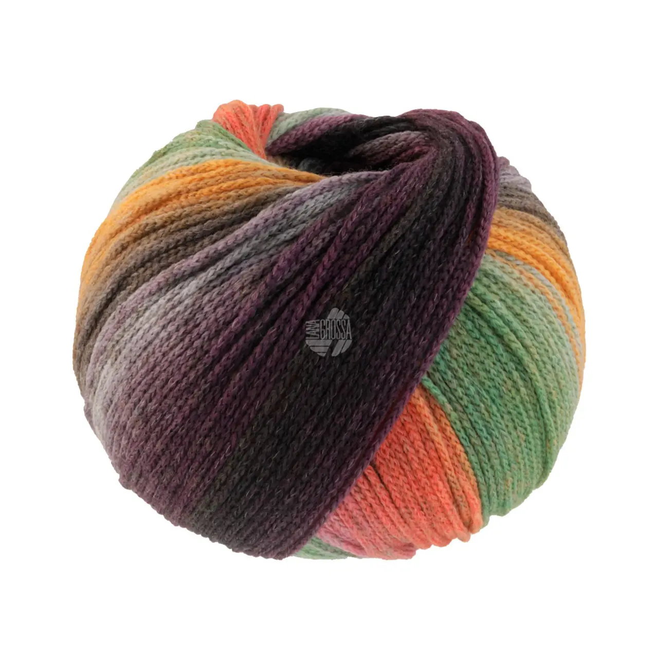 Farfalla 9 Orange/Mint/Grau/Grün/Dunkel-/Schwarzgrün/Rost/Fuchsia/Brombeer/Graublau von Lana Grossa.