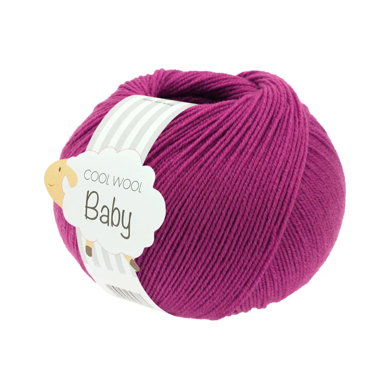 Cool Wool Baby Uni 340 Fuchsia von Lana Grossa. 100% Schurwolle Merino filzfrei