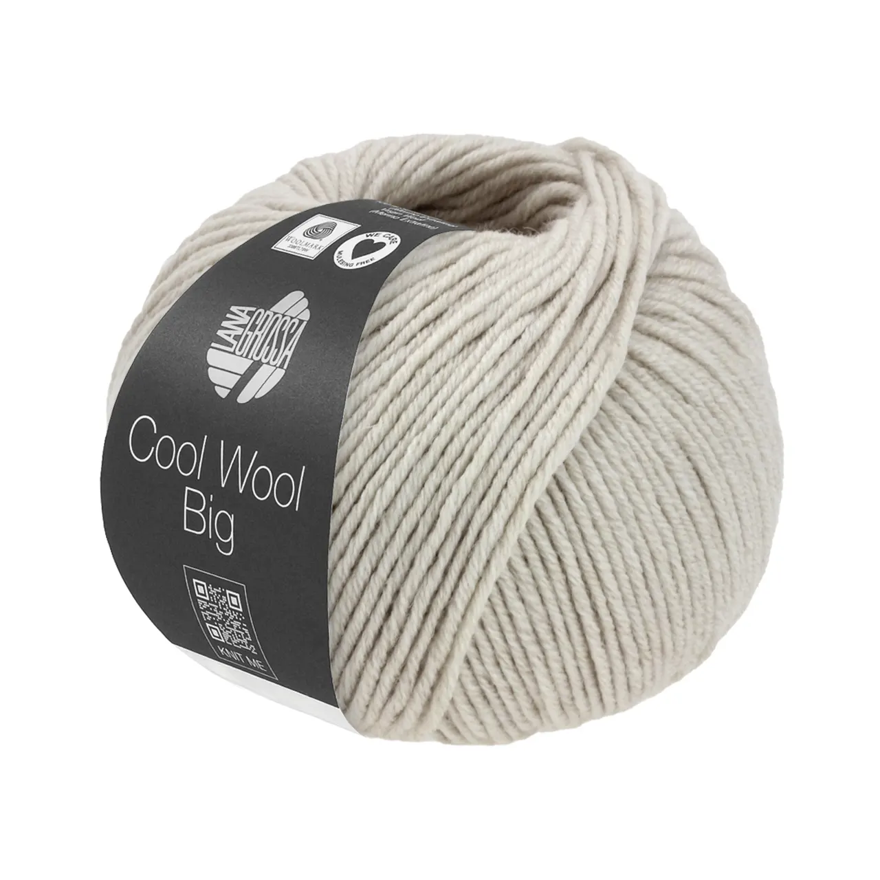 Cool Wool Big Mélange 1691 Grège Meliert von Lana Grossa. Extrafeine Merinowolle waschmaschinenfest und filzfrei