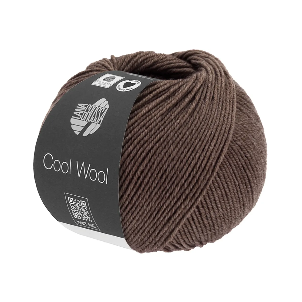 Cool Wool Mélange 1435 Kaffeebraun Meliert von Lana Grossa. Extrafeine Merinowolle waschmaschinenfest und filzfrei