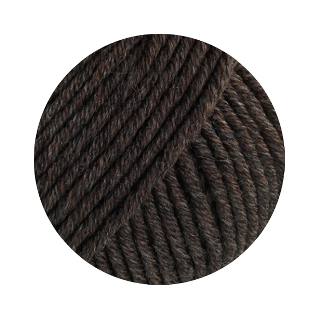 Cool Wool Superbig Mélange 219 Graubraun Meliert von Lana Grossa. Pure extrafeine Merinowolle waschmaschinenfest und filzfrei