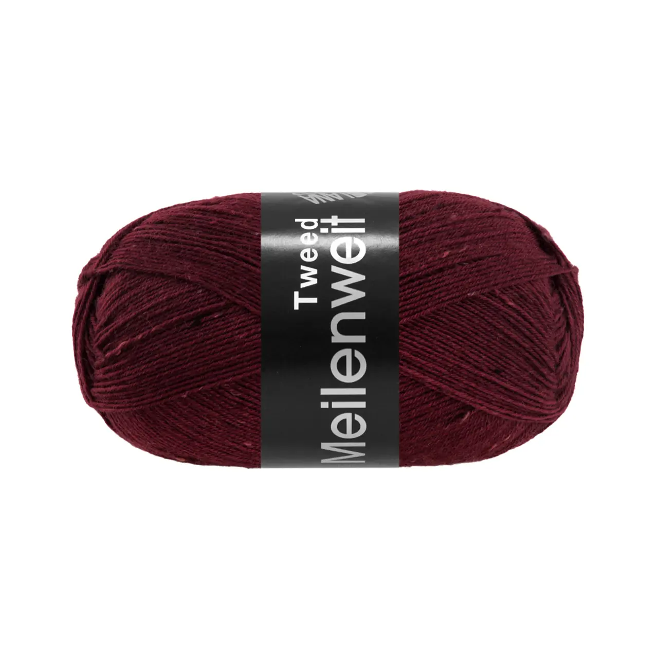 Meilenweit 100 Tweed 179 Burgund von Lana Grossa. Sockenklassiker Tweed waschmaschienenfest
