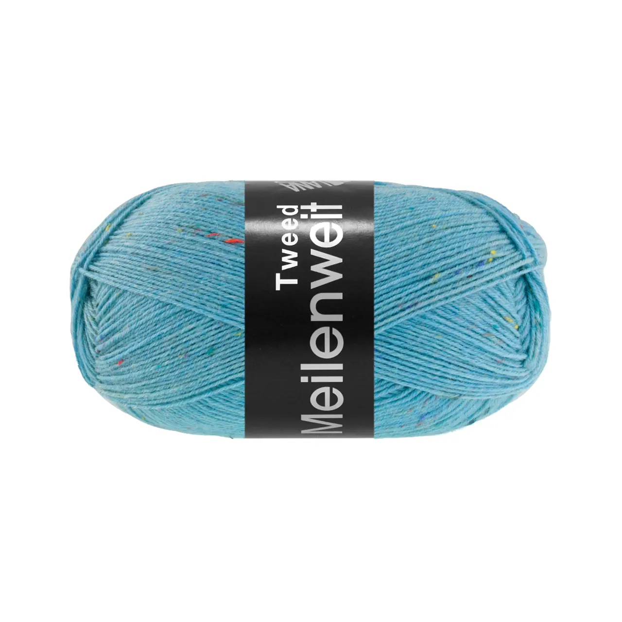 Meilenweit 100 Tweed 181 Hellpetrol von Lana Grossa. Sockenklassiker Tweed waschmaschienenfest