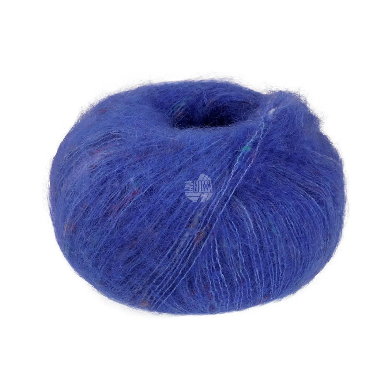 Natural Superkid Tweed 635 Tintenblau von Lana Grossa. Feines Lace-Garn aus Superkid Mohair mit Seide und zarten Tweednoppen