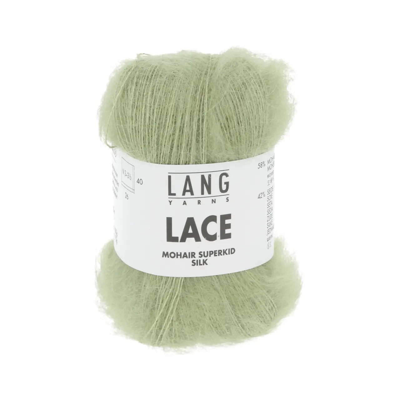 Lace 44 Lime von Lang Yarns. Wir haben uns auf die Suche nach dem feinsten und schönsten Mohair begeben. In Südafrika haben wir die hochwertigste Qualität gefunden. Diese wird bestimmt durch die Feinheit (Durchmesser)