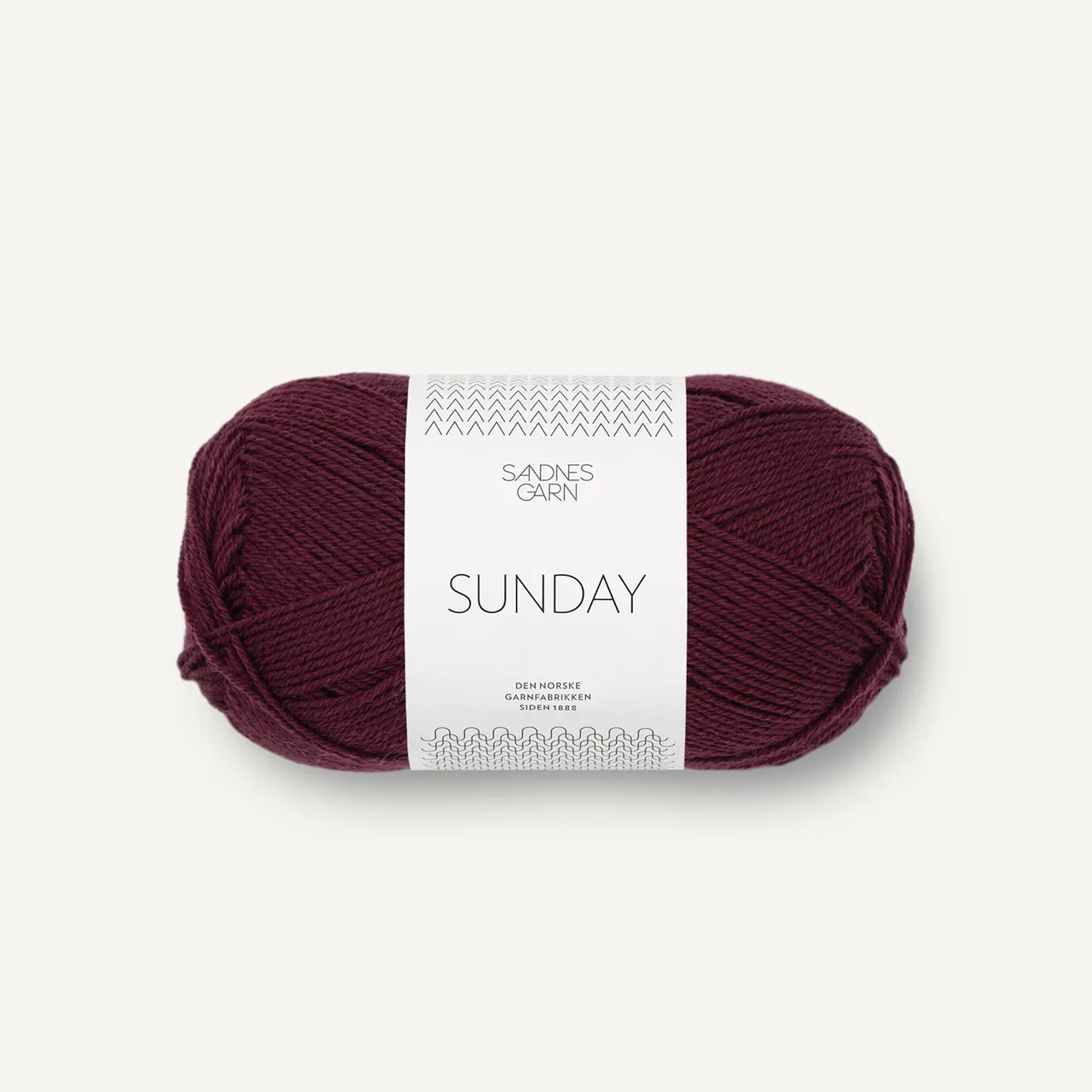 Sunday 4372 Dyp Burgunder von Sandnes Garn. Ein zauberhaft leichtes Merinogarn nicht Superwash behandelt