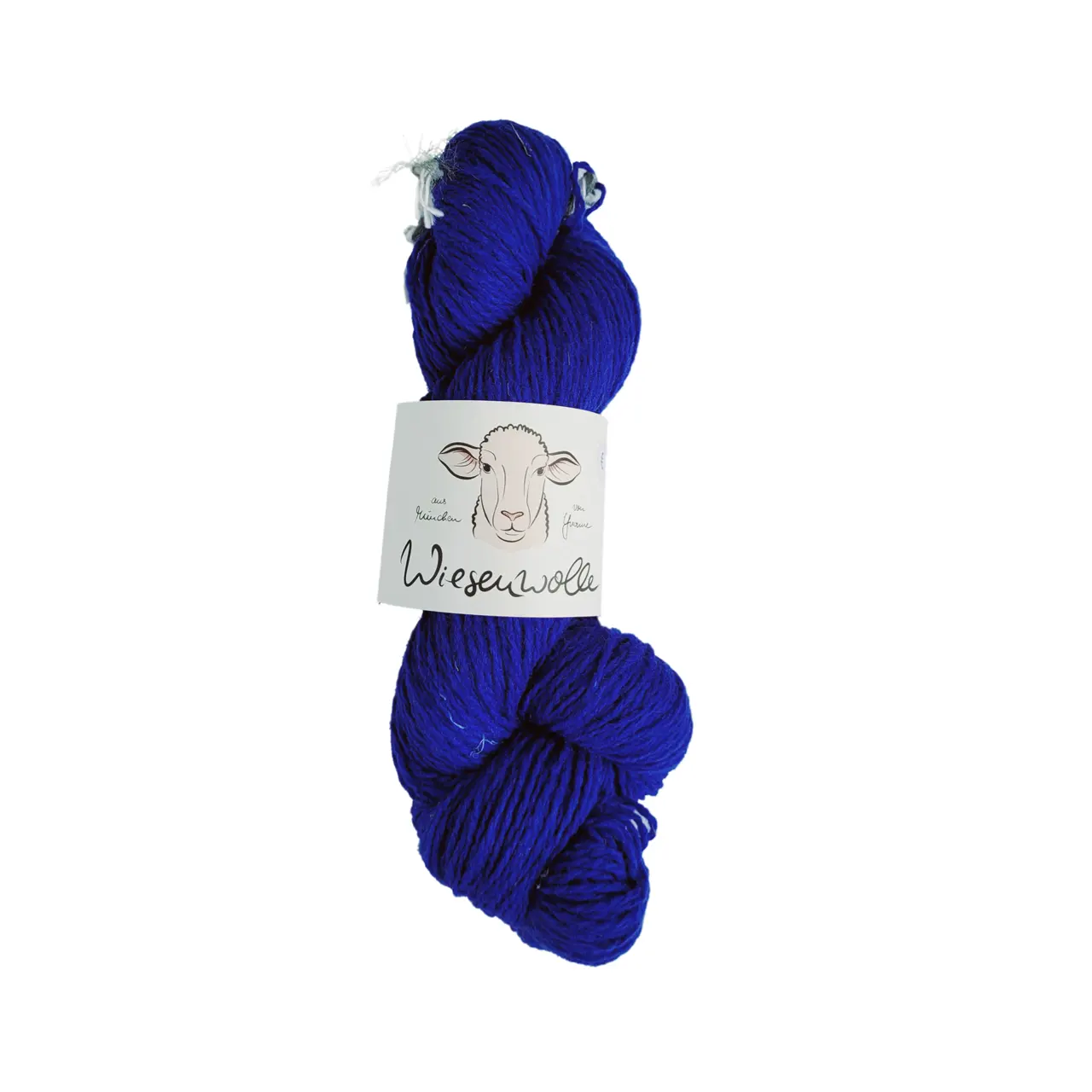 Wiesenwolle 3 Königsblau von Wiesen Wolle. 2-fädige strapazierfähige und sehr wärmdende Landhauswolle vom Münchner Merino-Landschaf - ideal für Trachtenjacken Pullover und für Fair-Isle-Strick.