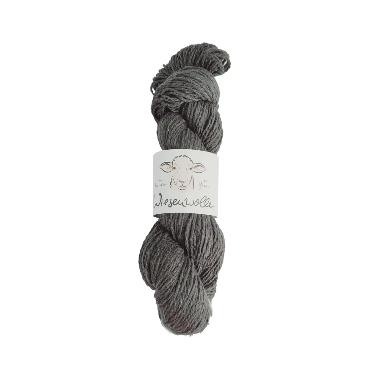 Wiesenwolle 5 Anthrazitbraun von Wiesen Wolle. 2-fädige strapazierfähige und sehr wärmdende Landhauswolle vom Münchner Merino-Landschaf - ideal für Trachtenjacken Pullover und für Fair-Isle-Strick.