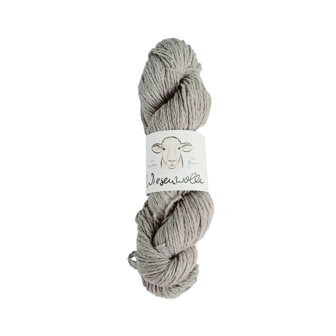 Wiesenwolle 6 Hellgrau von Wiesen Wolle. 2-fädige strapazierfähige und sehr wärmdende Landhauswolle vom Münchner Merino-Landschaf - ideal für Trachtenjacken Pullover und für Fair-Isle-Strick.