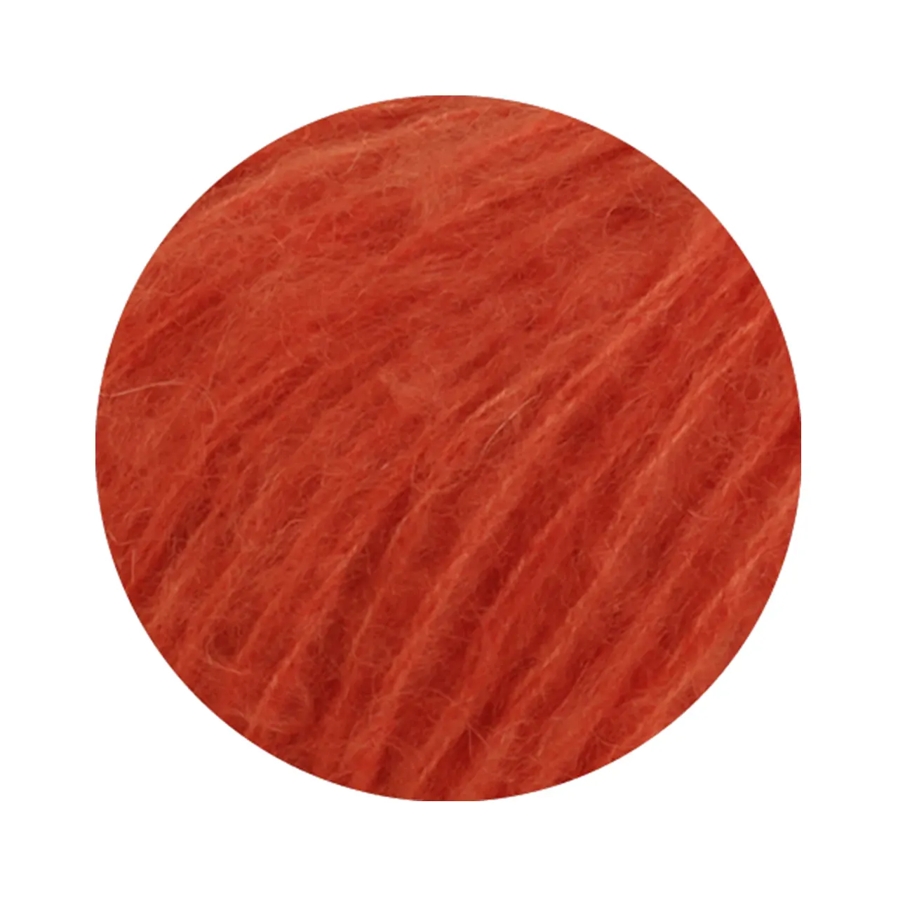 Mohair Di Gio 6 Orangerot von Lana Grossa. Locker verzwirntes Garn aus superfeinen Merinofasern und Superkid Mohair