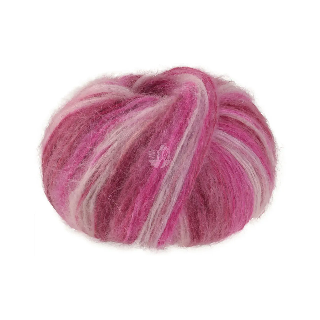 Superkid Seta 111 Rosé/Pink/Weinrot von Lana Grossa. Zartes Schlauchgarn aus Superkid Mohair mit Seide