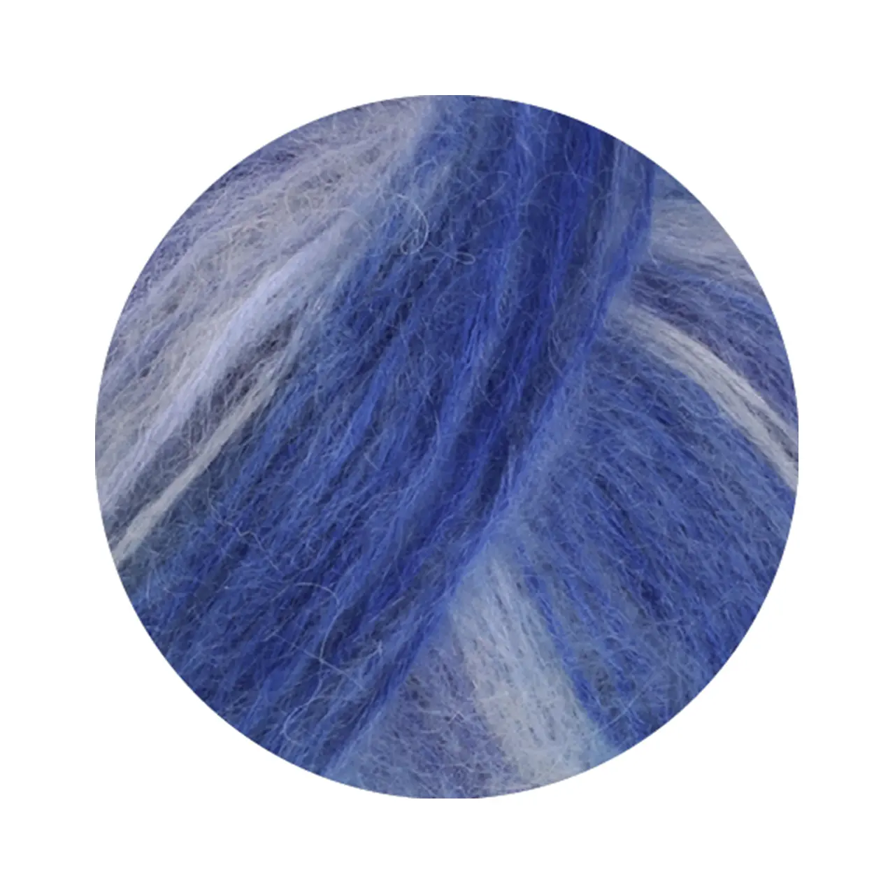 Superkid Seta 112 Zart-/Himmel-/Tinten-/Saphirblau von Lana Grossa. Zartes Schlauchgarn aus Superkid Mohair mit Seide