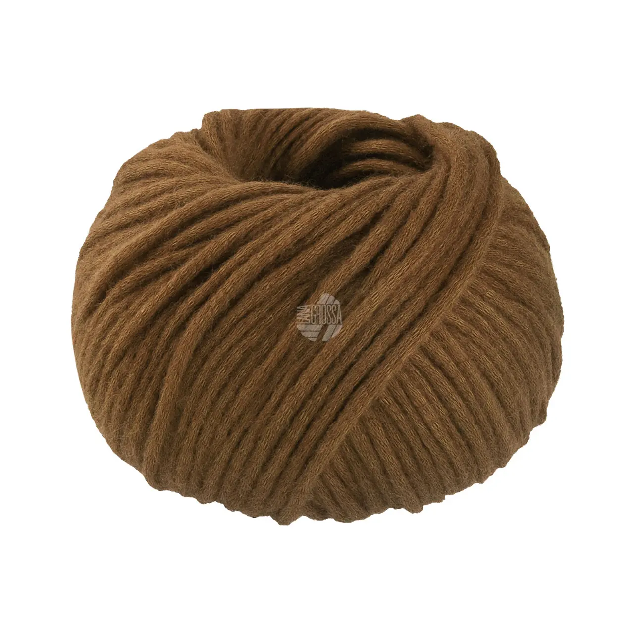 Winter Softness 19 Braun von Lana Grossa. Zartes Baumwollschlauchgarn voluminös ágefüllt ámit flauschigen Merinofasern